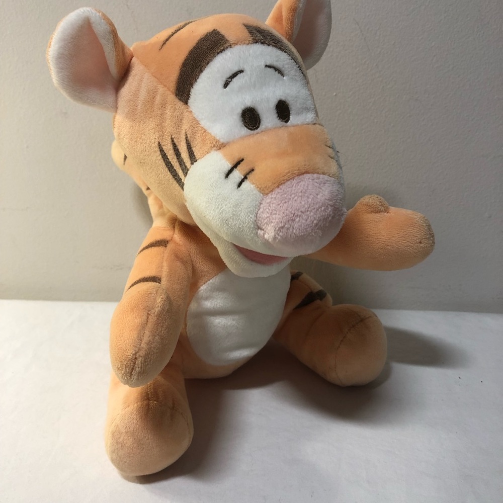 Rare Disney Baby Tigger With Rattle Plush Stuffed Animal Soft 2009